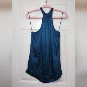 EUC vintage Express satin halter sz L